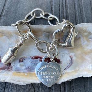 Tiffany and Co. Charms on .925 Bracelet